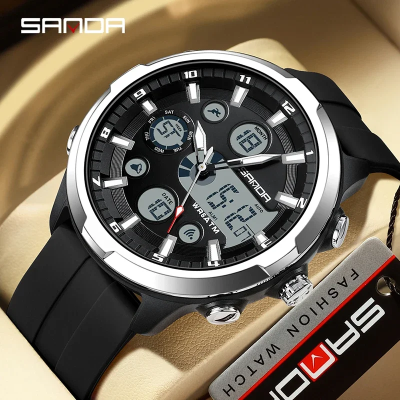 Luxury Watch G Shock - サンダ 9053 50 メートル防水クォーツ腕時計男性レロジオ Masculino G