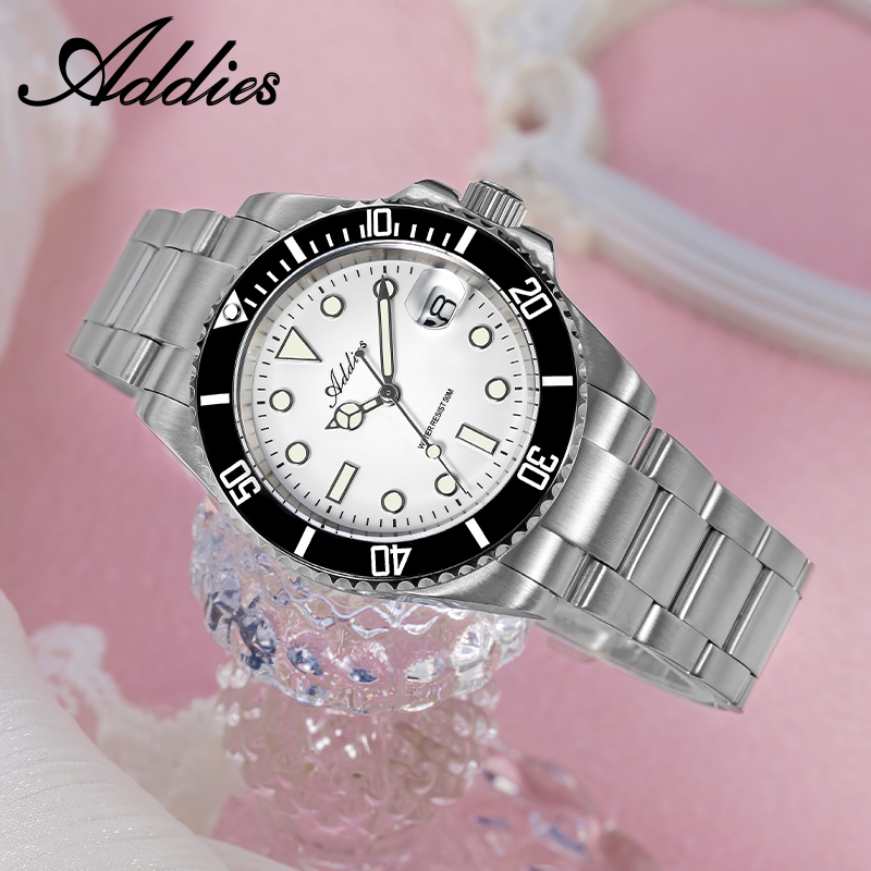 Luxury Watch In Japan - ADDIES 女性用腕時計 日本製 GM12 セラミックベゼル ステンレススチールブレスレット