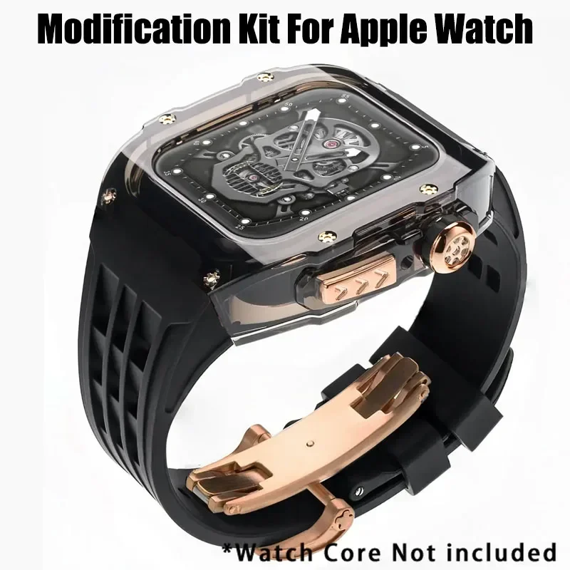 Luxury Watch Repair - Apple Watch用の透明なケース,高級アクセサリー,iwatchシリーズ8,7,6,5,4,se,ウルトラ,49mm, 45mm, 44mm