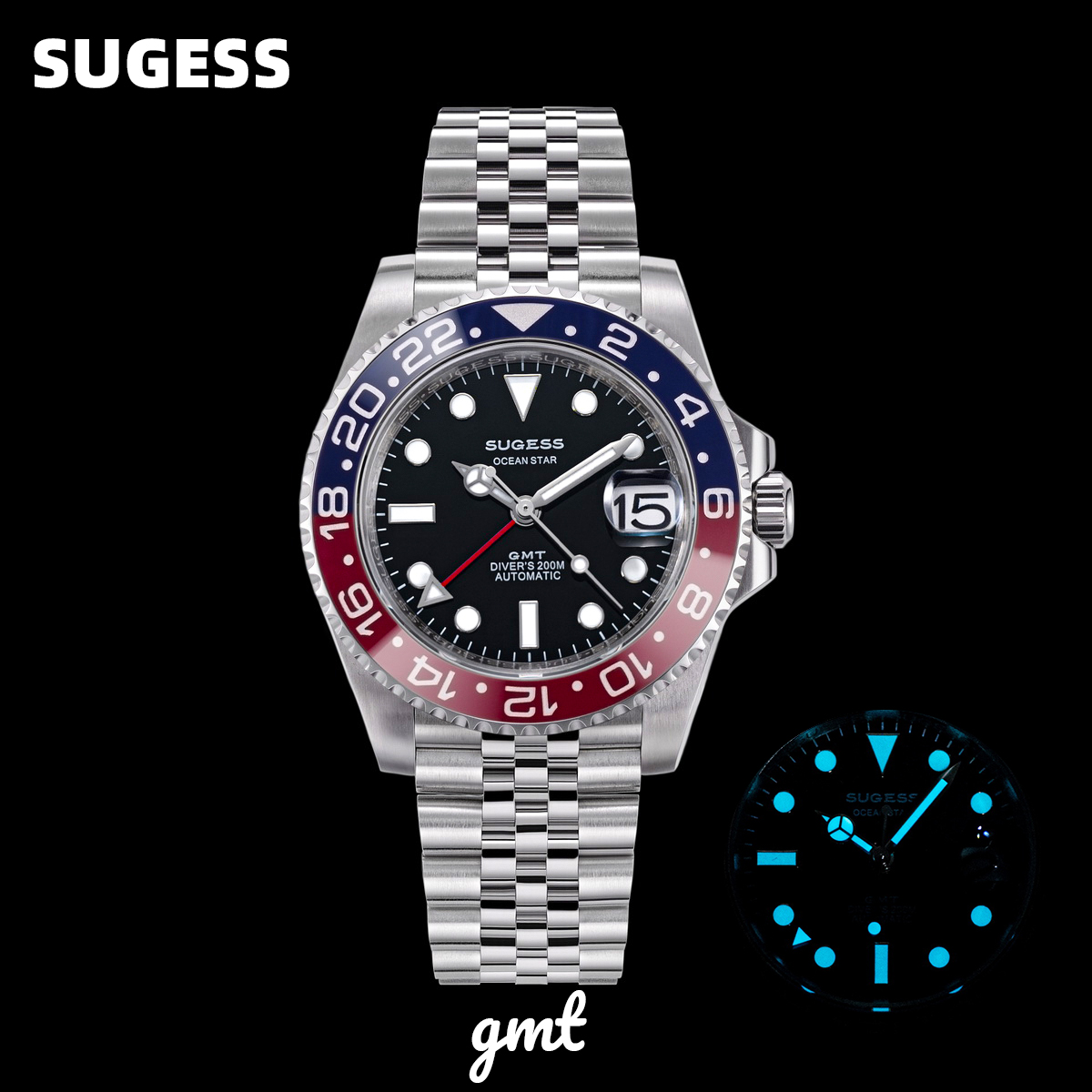 Rolex Watch Submariner - Sugess GMT ダイビングウォッチ メンズ 自動巻き機械式 防水腕時計