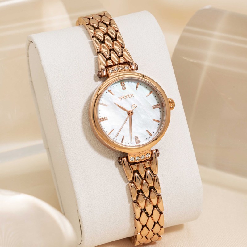 Luxury Watch Levels - ファッションライトラグジュアリーニッチウォッチ、高級感のあるマザーオブパール、アカデミーレトロ、エレガントなクォーツ腕時計。