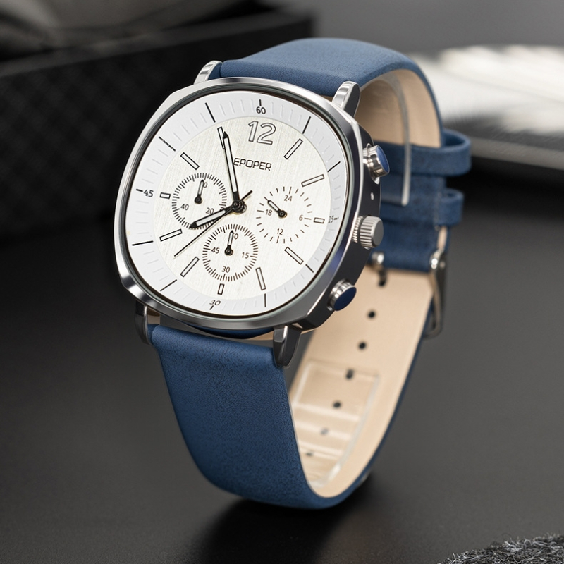 Luxury Watch Levels - ファッショナブルで高級感のあるメンズ腕時計、ライトラグジュアリー、シンプルで大きな文字盤、トレンドのレトロ香港スタイルクォーツウォッチ