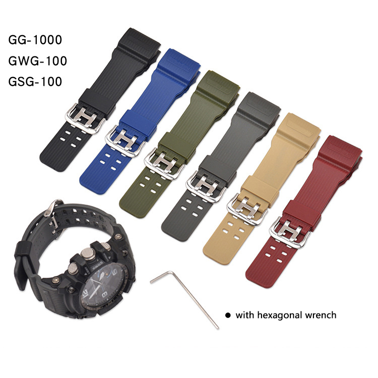 Luxury Watch G Shock - 樹脂時計ストラップカシオ G-Shock GG-1000/GWG-100/GSG-100 メンズスポーツ防水ゴム交換ブレスレットバンド時計アクセサリー