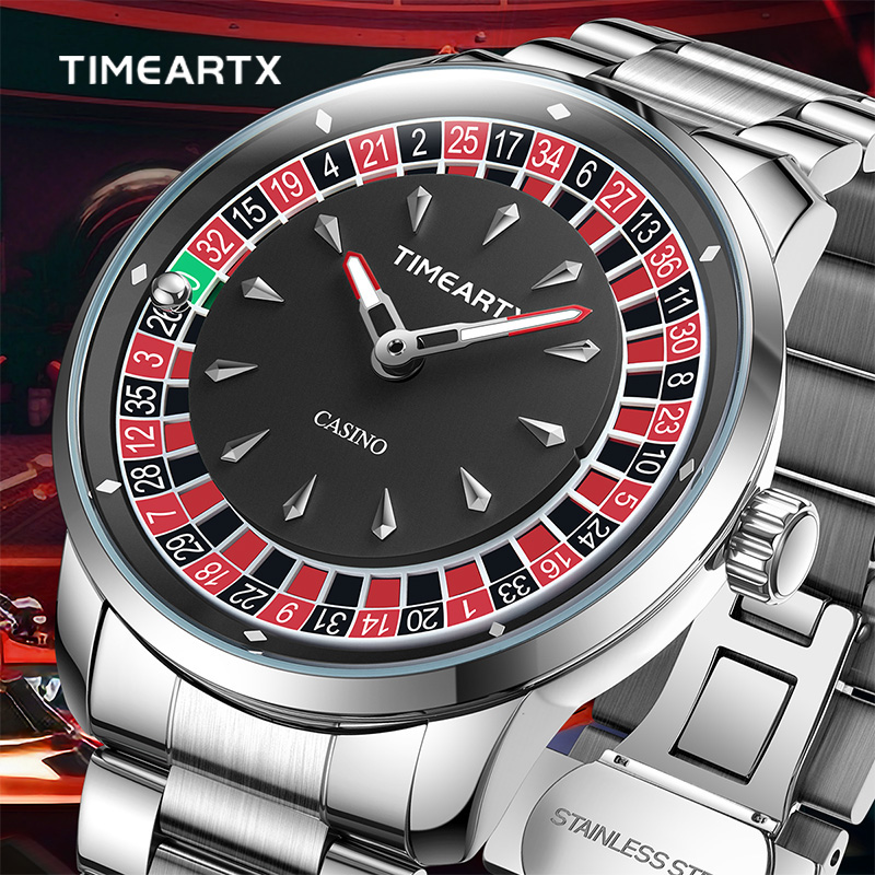 Luxury Watch Manufacturers - TIMEARTX ブランドの新しい高級クォーツ時計男性用ヨーロッパルーレットポーカーゲーム腕時計