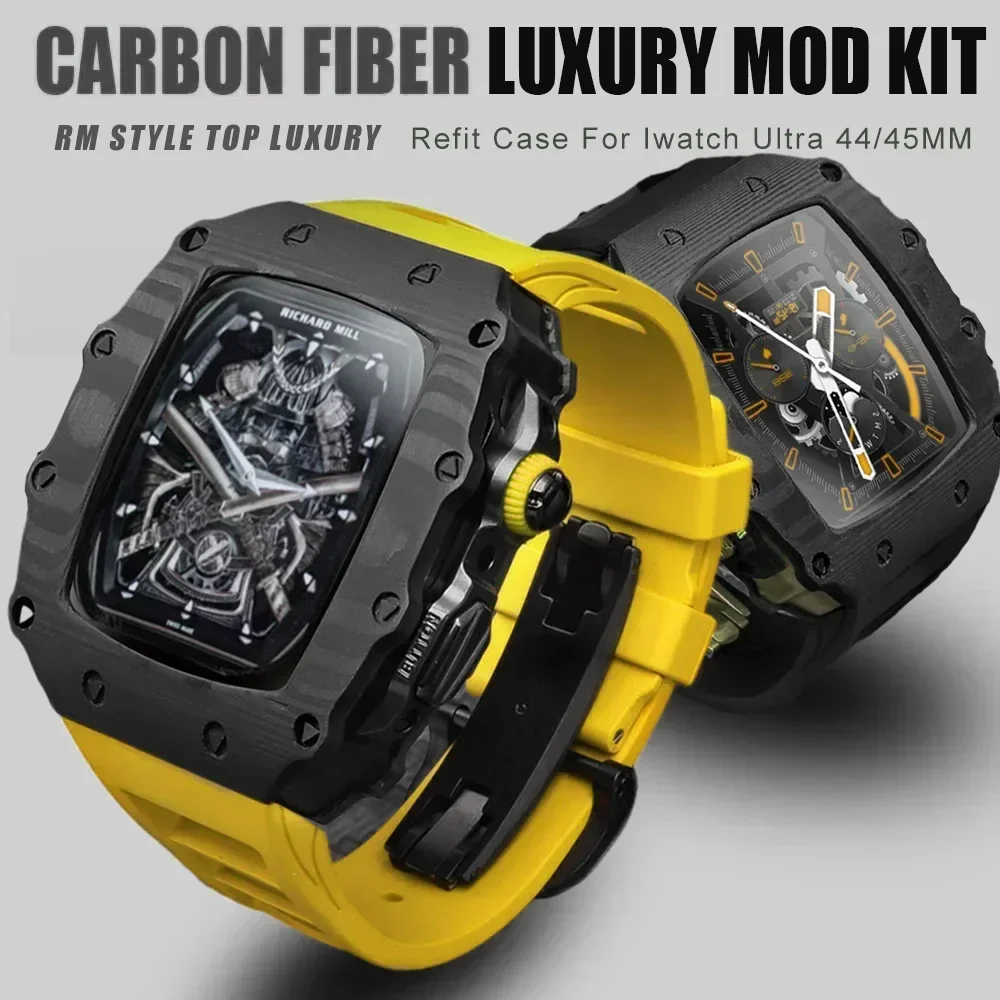 Luxury Watch Repair - カーボンファイバーケース高級修正キット Apple Watch 9 8 7