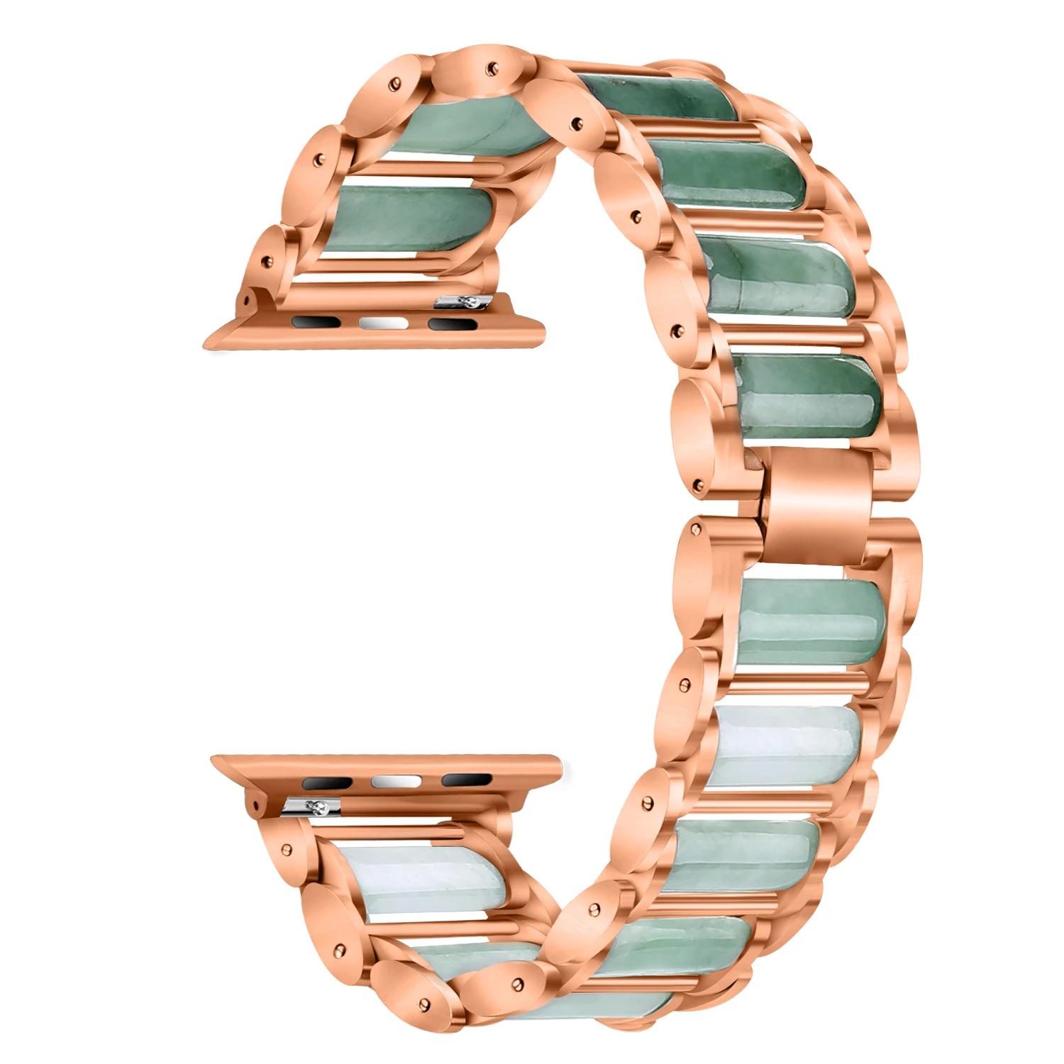 Luxury Watch E Jewellery - エメラルドジュエリー + メタルストラップ Apple Watch ウルトラ