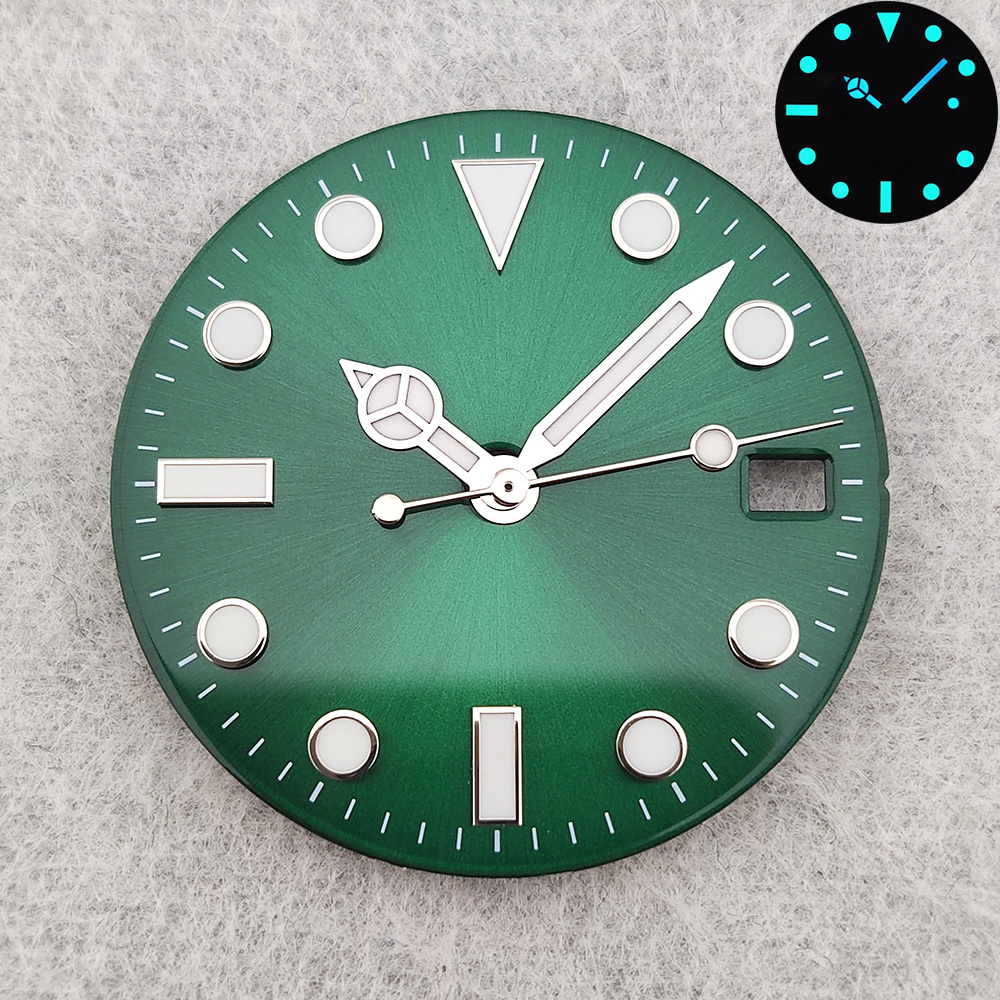 Cloisonne Enamel Dial - 28.5mm ダイヤル NH35 ダイヤル 高品質グリーンクラシックエナメルダイヤル 針付き夜光ダイヤル