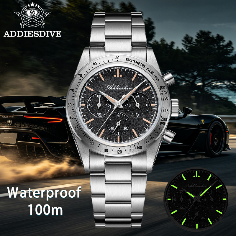 Luxury Watch Levels - ADDIESDIVE 新しいクロノグラフ腕時計 0S20 ムーブメント C3 発光