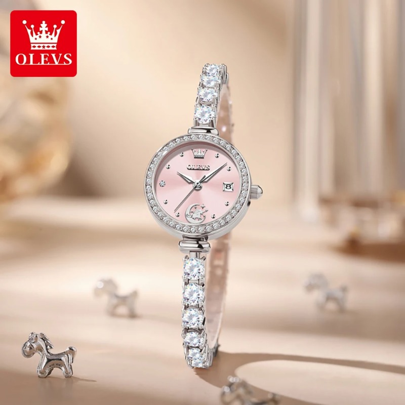 OLEVS 女性腕時計ジュエリーブレスレットクォーツ時計防水 - Luxury Watch E Jewellery のレビューと価格
