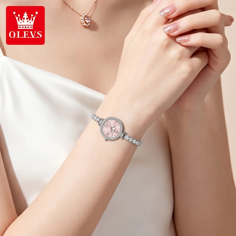OLEVS 女性腕時計ジュエリーブレスレットクォーツ時計防水 - Luxury Watch E Jewellery のレビューと価格