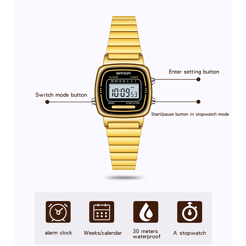 三田女性ゴールデンクラシッククォーツ時計ファッション女性のエ - Luxury Watch Zone のレビューと価格