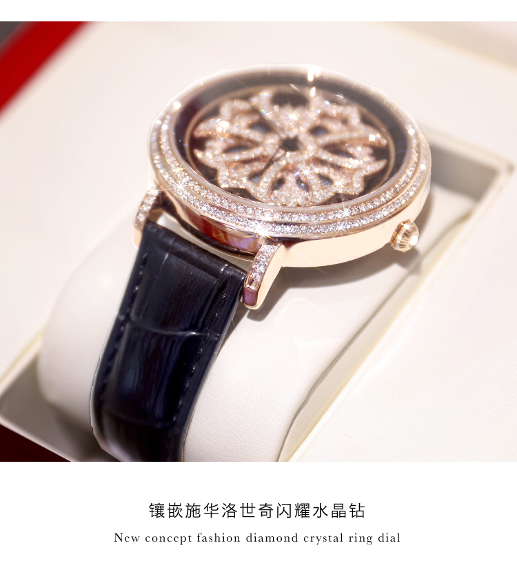 女性のための高級クォーツ時計,革のブレスレット,雪の花,日本 - Luxury Watch In Japan のレビューと価格