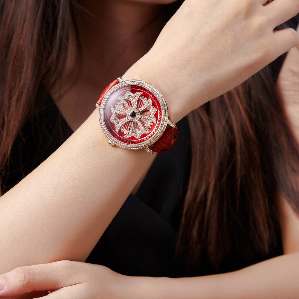 女性のための高級クォーツ時計,革のブレスレット,雪の花,日本 - Luxury Watch In Japan のレビューと価格