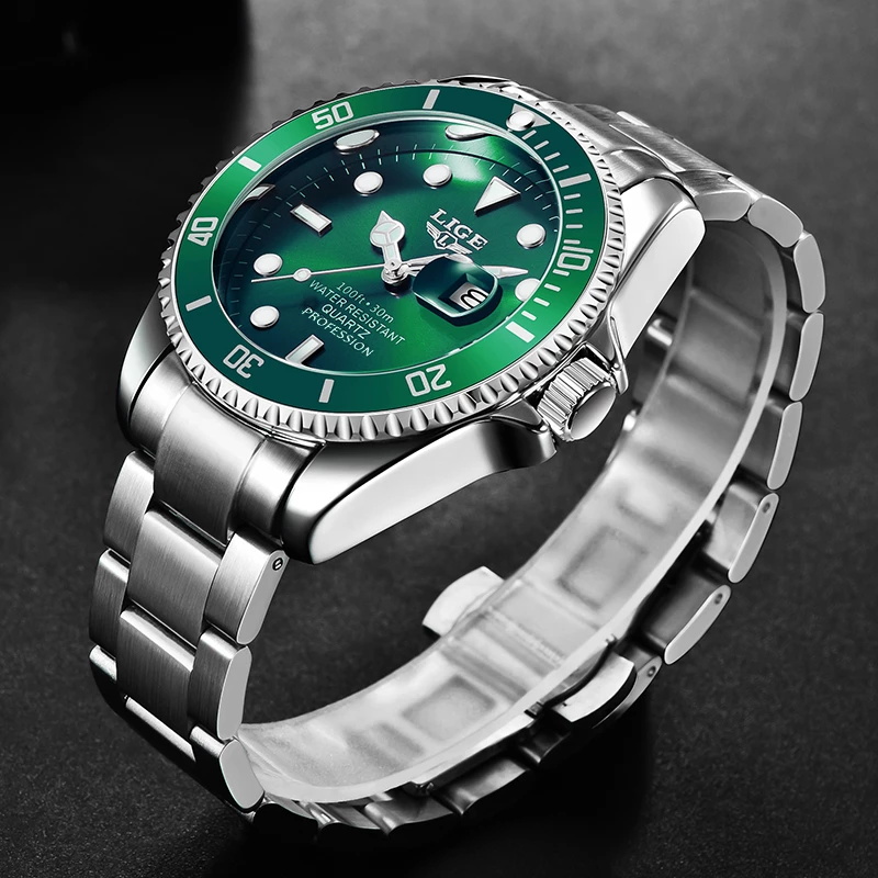 Lige-男性用時計,ファッションブランド,高級,防水,30 - Luxury Watch Manufacturers のレビューと価格
