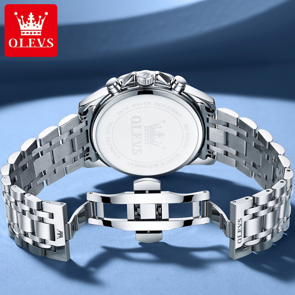 OLEVS 3653 ブランド ムーンフェイズカレンダー メ - Luxury Watch Manufacturers のレビューと価格
