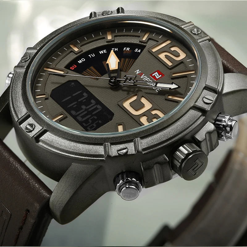 NAVIFORCE トップブランドメンズ腕時計多機能 LED - Luxury Watch Zone のレビューと価格