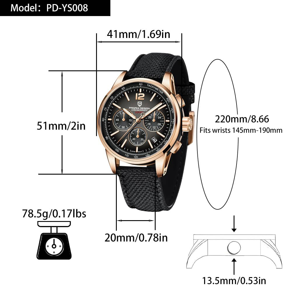 パガーニデザイン 新品 メンズ腕時計 41mm クロノグラフ - Luxury Watch Manufacturers のレビューと価格