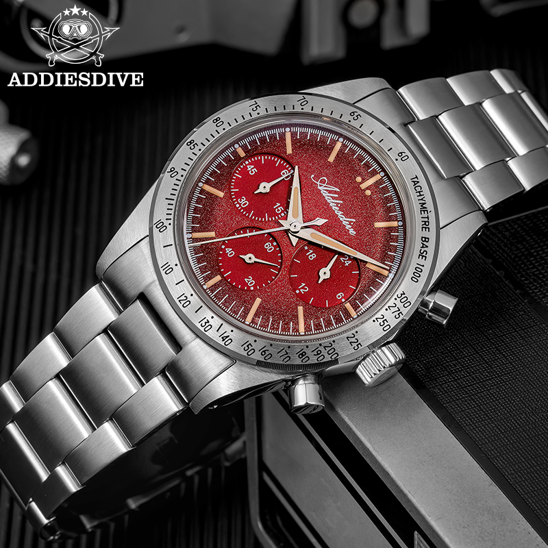 ADDIESDIVE AD2552 クロノグラフ バブルミラ - Luxury Watch Levels のレビューと価格
