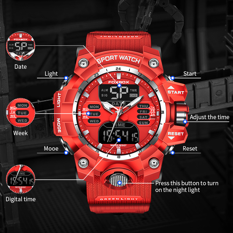 FOXBOX ミリタリーウォッチ メンズ LIGE 高級スポ - Luxury Watch Zone のレビューと価格