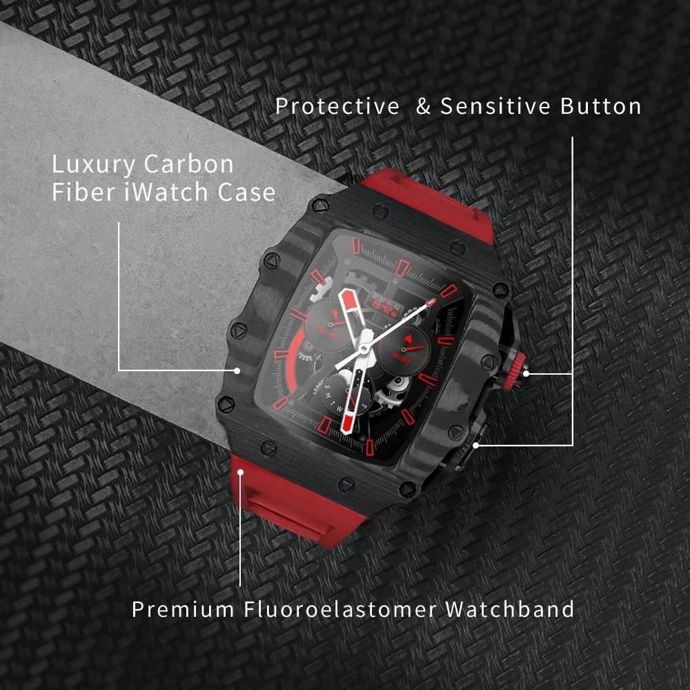 カーボンファイバーケース高級修正キット Apple Watc - Luxury Watch Repair のレビューと価格