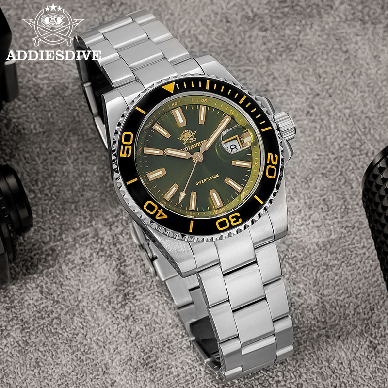 ADDIESDIVE 新しい AD2510 高級メンズダイビ - Cloisonne Enamel Dial のレビューと価格