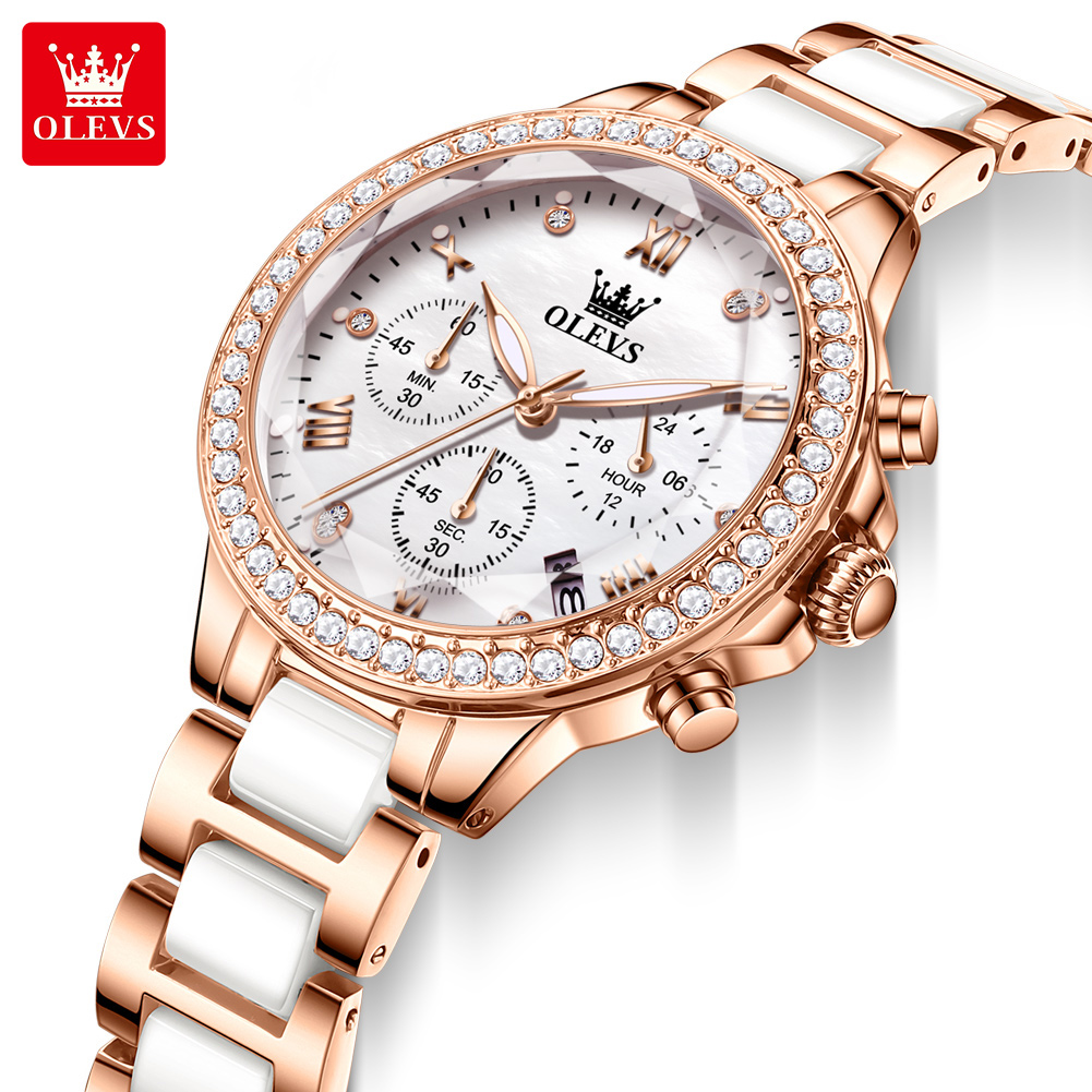 OLEVS 9999 レディースクォーツ腕時計 セラミックス - Luxury Watch Zone のレビューと価格