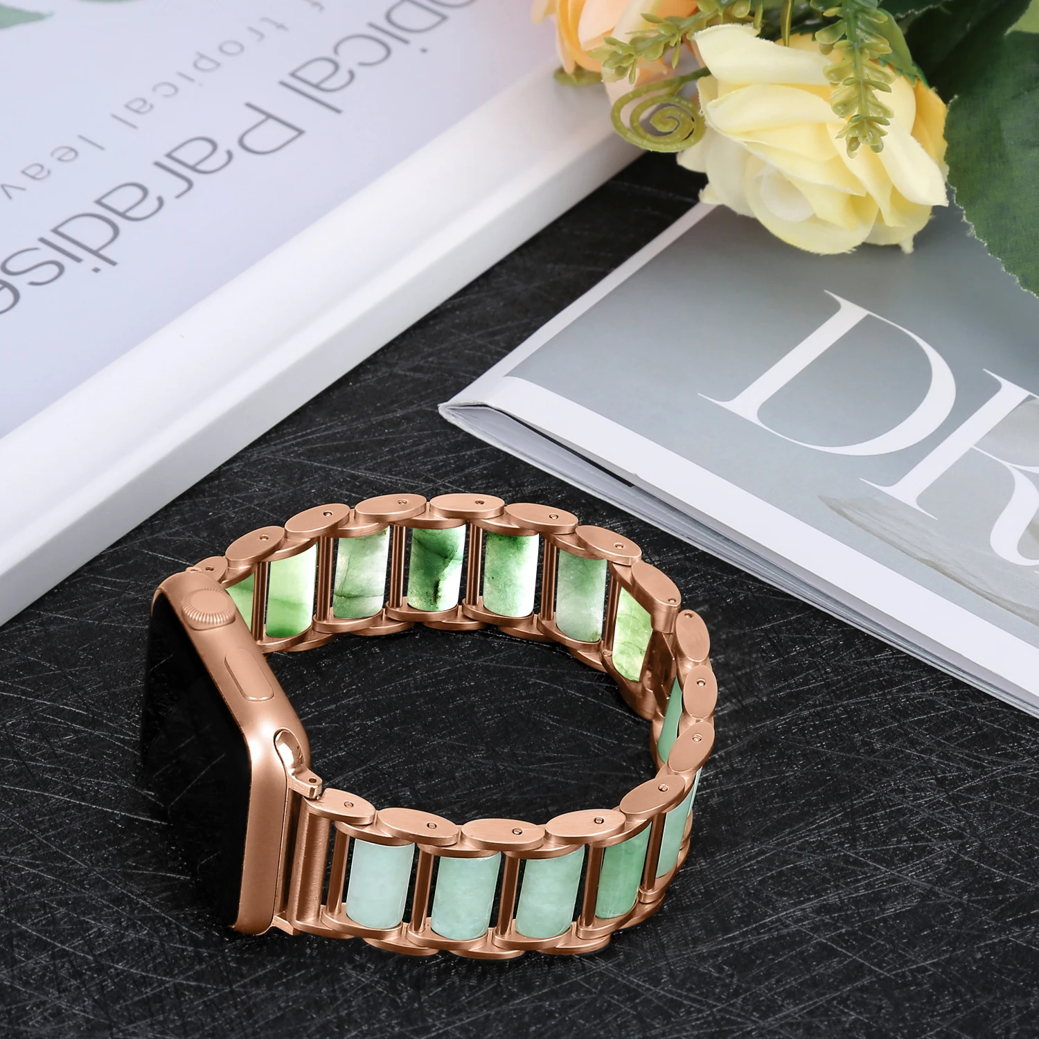 エメラルドジュエリー + メタルストラップ Apple Wa - Luxury Watch E Jewellery のレビューと価格