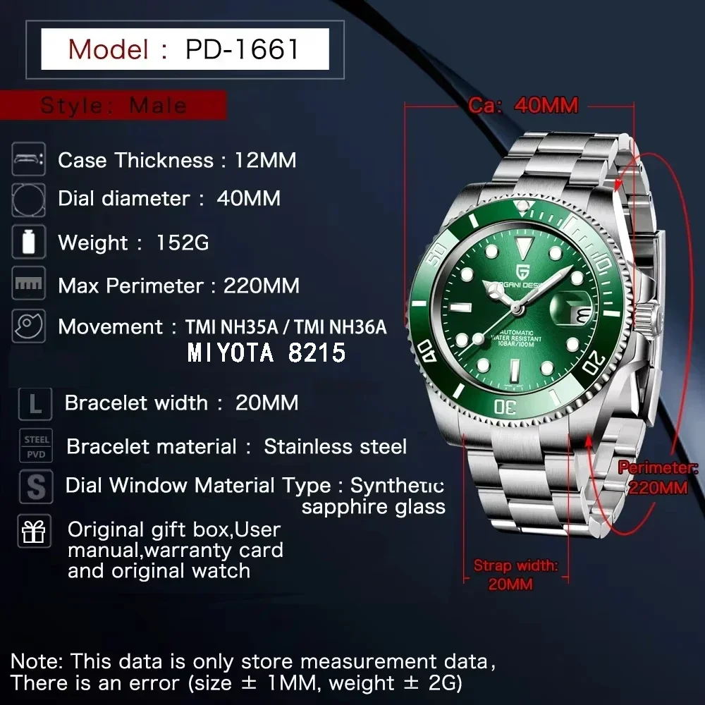 パガーニデザイン 2026 新型 高級サファイア自動巻き機械 - Rolex Watch Submariner のレビューと価格