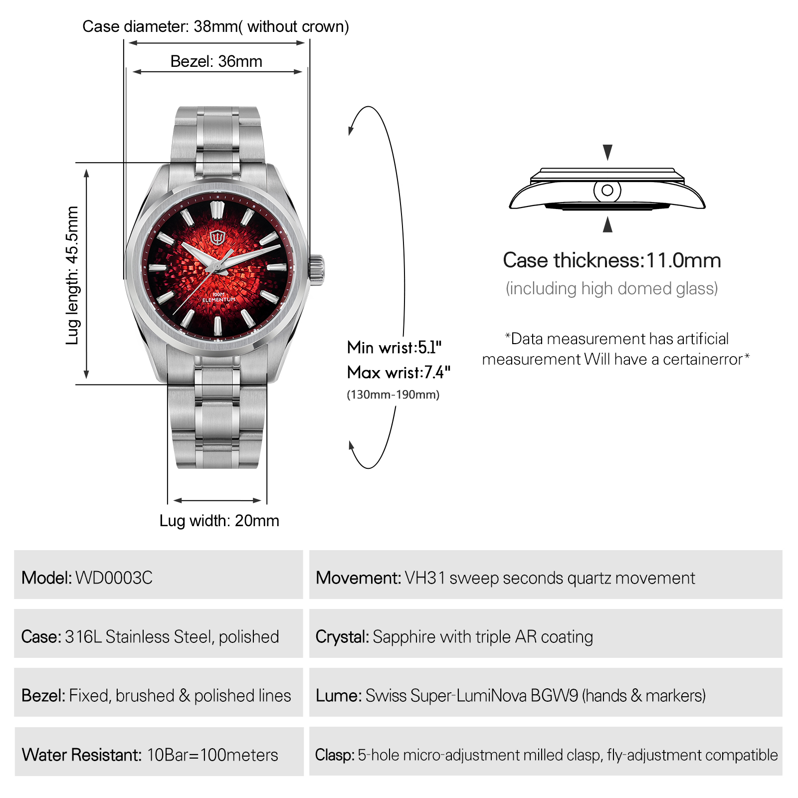 Watchdives 新しい WD0003C クォーツ時計マ - Rolex Watch Submariner のレビューと価格
